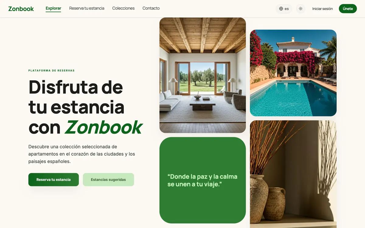 Zonbook: holiday rental platform